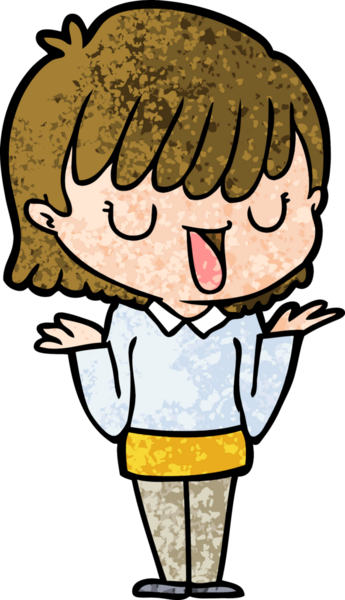 Bir insan tarafından çizilmiş karikatür kadın.