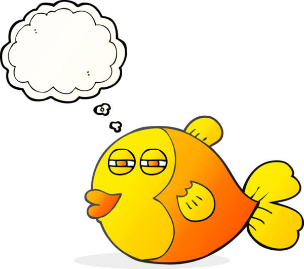 Bir insan tarafından çizilmiş serbest çizim balon balığı.