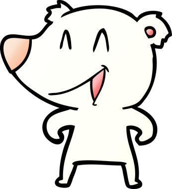 Bir insan tarafından çizilmiş kutup ayısı karikatürü