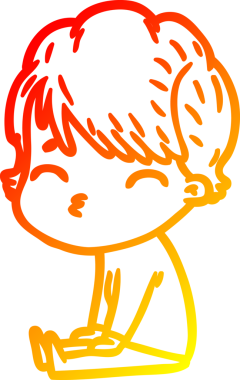 Bir insan tarafından çizilmiş bir karikatür kadın çizimi.