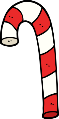 bir insan tarafından çizilmiş karikatür xmas şeker çubuğu