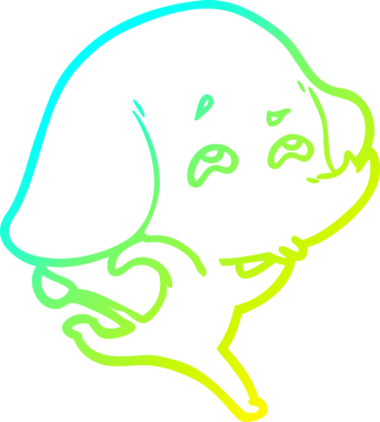 Bir insanın çizdiği karikatür fili çizimi.