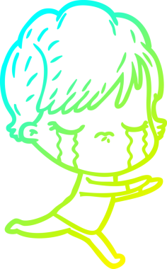 Bir insan tarafından çizilmiş ağlayan bir karikatür çizimi.