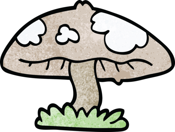 Bir insan tarafından çizilmiş karalama mantarı.