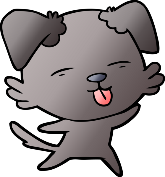 Bir insan tarafından çizilmiş bir çizgi film köpeği.