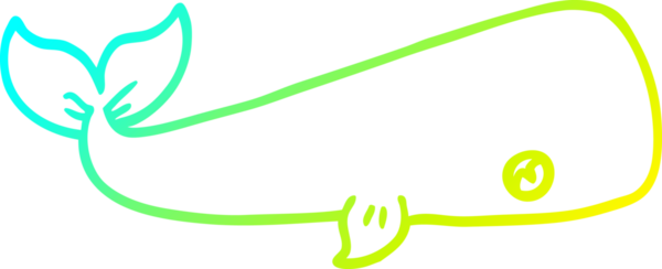 Bir insan tarafından çizilmiş karikatür deniz balinası çizimi.