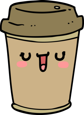 Bir insan tarafından çizilmiş kahveyi dışarı çıkar.