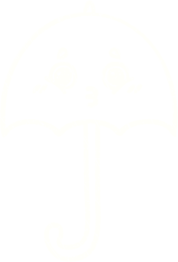 Bir insan tarafından çizilen Şemsiye Tebeşiri