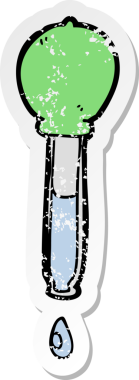 Bir insan tarafından çizilmiş karikatür pipetinin sıkıntılı çıkartması.