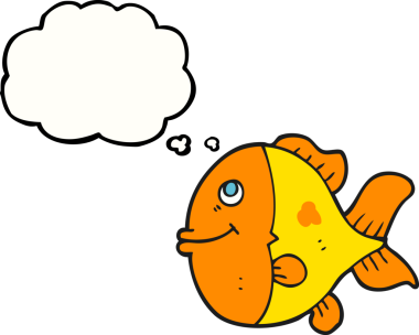 Bir insan tarafından çizilmiş serbest çizim balon balığı.