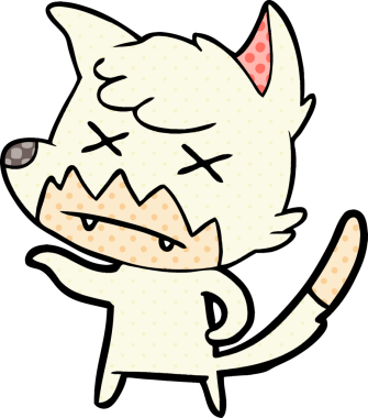 Bir insan tarafından çizilmiş ölü tilki çizgi filmi