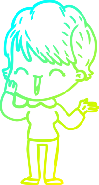 Bir insan tarafından çizilmiş gülen bir karikatür çizimi.