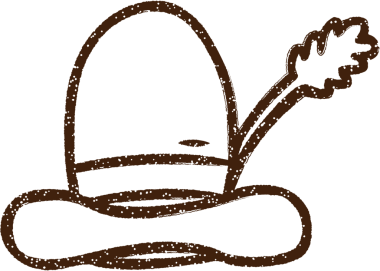 Çiftçi Şapka Kömürü Bir insan tarafından çizilmiş