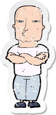 Bir insan tarafından çizilmiş sert bir karikatürün gerilimli yapıştırması.