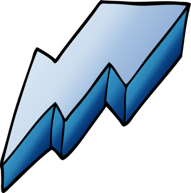 Bir insan tarafından çizilmiş karalama dekoratif yıldırım