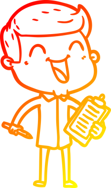 Bir insan tarafından çizilmiş mutlu bir adamın çizgi çizimi.