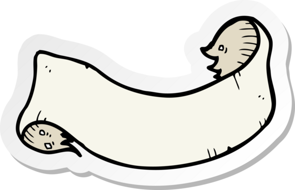 Bir insan tarafından çizilmiş çizgi film dövmeli parşömen afişi.