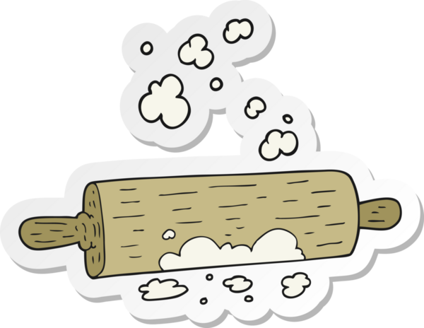 Bir insan tarafından çizilmiş merdanenin çıkartması.