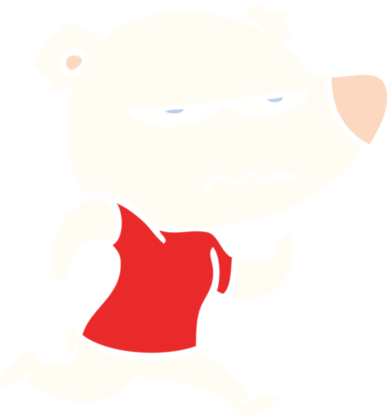 kızgın ayı kutup ayısı düz renkli çizgi film bir insan tarafından çizildi