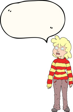 Bir insan tarafından çizilmiş serbest konuşma balonu karikatürü.