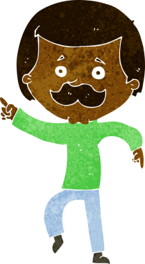 Bir insan tarafından çizilmiş çizgi film dansçısı baba.