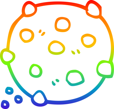 Bir insan tarafından çizilmiş çikolatalı kurabiyenin çizimi.