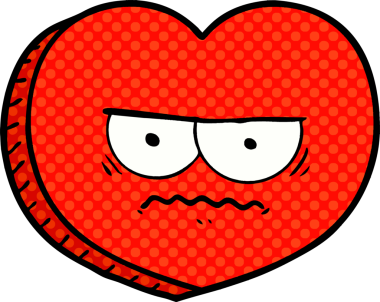 Bir insan tarafından çizilmiş öfkeli bir kalp.