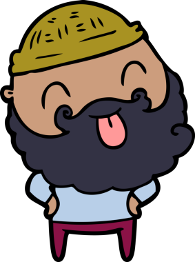 Bir insan tarafından çizilmiş sakallı bir adam.