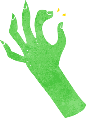 Bir insan tarafından çizilmiş çizgi el sembolü.