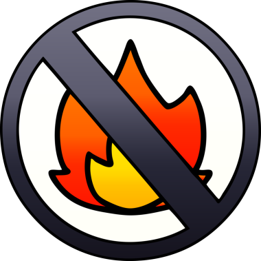 Bir insan tarafından çizilmiş ateş olmayan bir çizgi film.