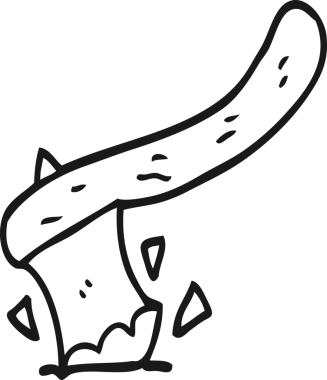 Bir insan tarafından çizilmiş siyah beyaz bir balta.