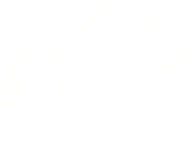 Bir insan tarafından çizilmiş nefes nefese köpek tebeşiri.