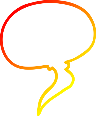 Bir insan tarafından çizilmiş bir karikatür konuşma baloncuğunun sıcak çizgi çizimi