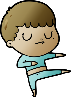 Bir insan tarafından çizilmiş huysuz çocuk çizgi filmi.