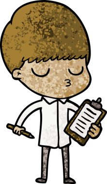 Bir insan tarafından çizilmiş sakin çocuk çizgi filmi.