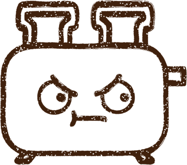 Bir insan tarafından çizilmiş tost makinesi kömürü.