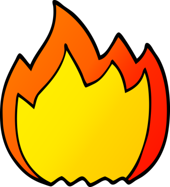 Bir insan tarafından çizilmiş açık alevi karala