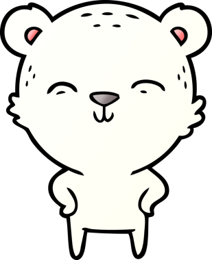 Bir insan tarafından çizilmiş kutup ayısı karikatürü