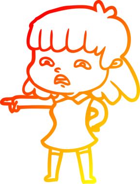 İnsan tarafından çizilmiş endişeli bir karikatür çizimi.