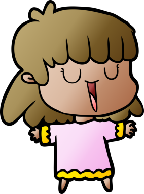 Bir insan tarafından çizilmiş karikatür kadın.