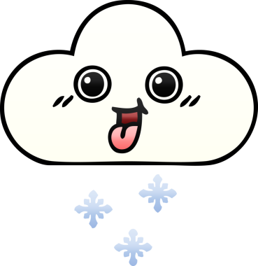 Bir insan tarafından çizilen kar bulutunun gölgeli çizimi