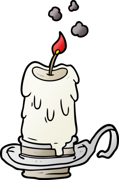 Bir insan tarafından çizilmiş mumdaki eski bir karikatür.