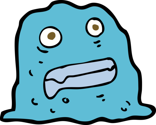 Bir insan tarafından çizilmiş sümüksü yaratık.