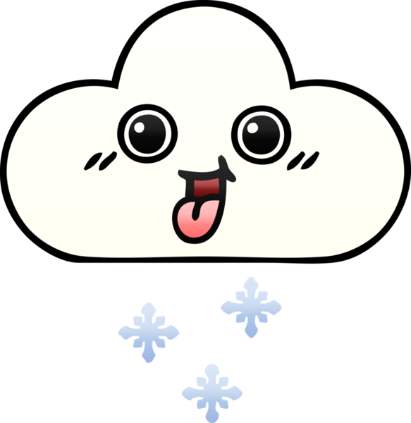 Bir insan tarafından çizilen kar bulutunun gölgeli çizimi