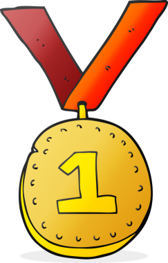 Bir insan tarafından çizilen serbest çizgi film birincilik madalyası