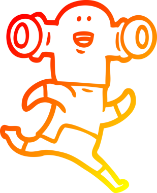 Bir insan tarafından çizilmiş dost canlısı çizgi film uzaylısının çizimi.