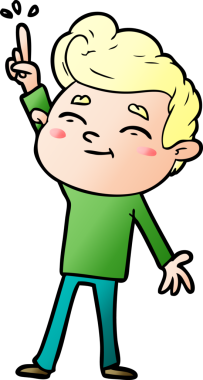 Bir insan tarafından çizilmiş mutlu çizgi film adamı.