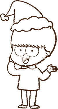 Bir insan tarafından çizilmiş Noel Adamı Kömürü