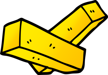 vektör gradyan çizim karikatür kızartmaları bir insan tarafından çizildi