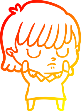 Bir insan tarafından çizilmiş bir karikatür kadın çizimi